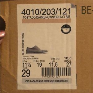 ZARA BoysTostado/drown/brunclair USA 11 1/2 EUR 29